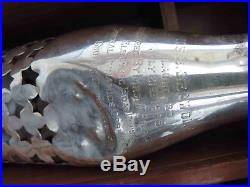 USS SEAWOLF NAVY LAUNCHING RITE SILVER ENGRAVED CHAMPAGNE BOTTLE CAGE 07/21st/55