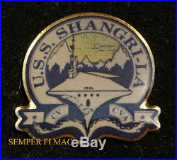 USS SHANGRI LA CV-38 CVA CVS US NAVY HAT PIN ESSEX CLASS CARRIER VIETNAM