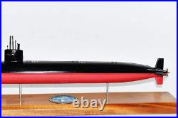 USS Salt Lake City (SSN-716) FLT I Submarine Model, Navy, Scale Model, Mahogany, 20
