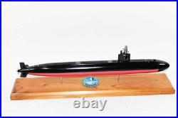 USS Salt Lake City (SSN-716) FLT I Submarine Model, Navy, Scale Model, Mahogany, 20