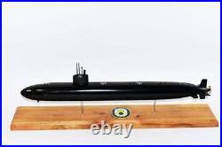 USS San Juan SSN-751 (Black Hull) Submarine Model, Navy, Scale Model, Mahogany, 20