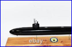 USS San Juan SSN-751 (Black Hull) Submarine Model, Navy, Scale Model, Mahogany, 20
