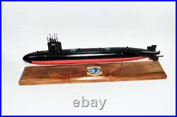 USS Sandlance SSN-660 Submarine Model, US Navy, Scale Model, Mahogany, Sturgeon