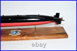 USS Sandlance SSN-660 Submarine Model, US Navy, Scale Model, Mahogany, Sturgeon