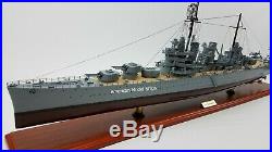 USS Savannah CL-42 Battleship Model 40 Handcrafted Wooden Model Scale 1180