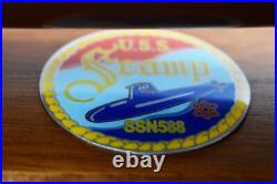 USS Scamp (SSN-588) Submarine Model, Navy, 20 Scale Model, Mahogany, Skipjack