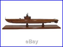 USS Seawolf SS-197 Navy Sargo Class WWII Submarine Mahogany Wood Wooden Model