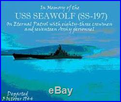 USS Seawolf SS-197 Navy Sargo Class WWII Submarine Mahogany Wood Wooden Model