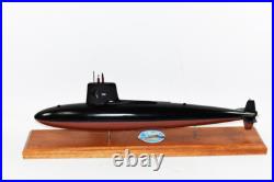 USS Shark (SSN-591) Submarine Model, Navy, 20 Scale Model, Mahogany, Skipjack