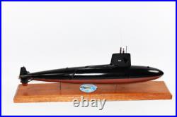 USS Shark (SSN-591) Submarine Model, Navy, 20 Scale Model, Mahogany, Skipjack