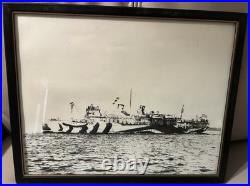 USS Siboney Ship Photo WWI Dazzle Camouflage Hospital Transport 11x14