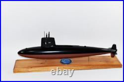 USS Skipjack (SSN-585) Submarine Model, Navy, 20 Scale Model, Mahogany
