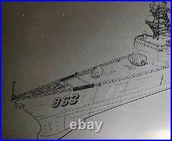 USS Spruance DD 963 Class Destroyer US Navy Brass Plaque RARE