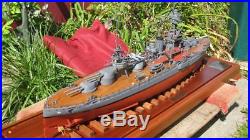USS TEXAS BATTLESHIP MODEL MADE IN 1933 by SHIPWRIGHT CHARLES HINCKLEY WWI & WWI