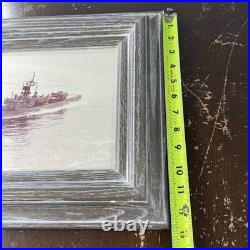 USS Talbot Official U. S. Navy Photograph 8x10 On 13x15 Frame Fliavcenl Starboard