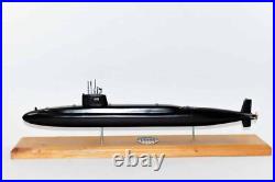 USS Tecumseh SSBN-628 Submarine Model, Navy, Scale Model, Mahogany, 20 inch, James