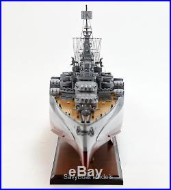 USS Tennessee BB-43 Tennessee-Class Battleship Handmade Wooden Ship Model 38