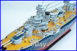 USS Texas BB-35 New York-Class Battleship 36 Handmade Wooden Ship Model