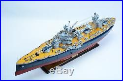 USS Texas BB-35 New York Class Battleship 36 Handmade Wooden Warship Model