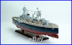 USS Texas BB-35 New York Class Battleship Handmade Wooden Warship Model