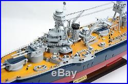 USS Texas BB-35 New York Class Battleship Handmade Wooden Warship Model
