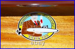 USS Theodore Roosevelt SSBN-600 Submarine, Navy, Scale Model, Mahogany, 20