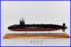 USS Thresher SSN-593 Submarine Model, US Navy, Scale Model, Mahogany, Permit Class