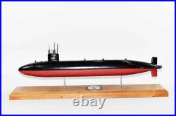 USS Tinosa SSN-606 Submarine Model, US Navy, Scale Model, Mahogany, Permit