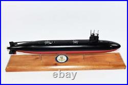 USS Tinosa SSN-606 Submarine Model, US Navy, Scale Model, Mahogany, Permit