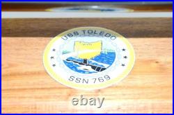 USS Toledo SSN-769 (Black Hull) Submarine Model, Navy, Scale Model, Mahogany, 20