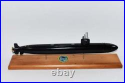 USS Topeka SSN-754 (Black Hull) Submarine Model, Navy, Scale Model, Mahogany, 20