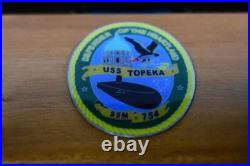 USS Topeka SSN-754 (Black Hull) Submarine Model, Navy, Scale Model, Mahogany, 20
