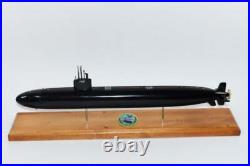 USS Topeka SSN-754 (Black Hull) Submarine Model, Navy, Scale Model, Mahogany, 20