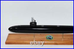 USS Topeka SSN-754 (Black Hull) Submarine Model, Navy, Scale Model, Mahogany, 20