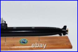 USS Topeka SSN-754 (Black Hull) Submarine Model, Navy, Scale Model, Mahogany, 20