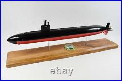 USS Topeka SSN-754 Submarine Model, Navy, Scale Model, Mahogany, 20 inch, LA Class