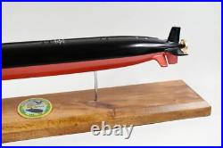 USS Topeka SSN-754 Submarine Model, Navy, Scale Model, Mahogany, 20 inch, LA Class