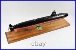 USS Topeka SSN-754 Submarine Model, Navy, Scale Model, Mahogany, 20 inch, LA Class