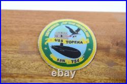 USS Topeka SSN-754 Submarine Model, Navy, Scale Model, Mahogany, 20 inch, LA Class