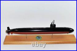 USS Topeka SSN-754 Submarine Model, Navy, Scale Model, Mahogany, 20 inch, LA Class
