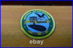 USS Topeka SSN-754 Submarine Model, Navy, Scale Model, Mahogany, 20 inch, LA Class