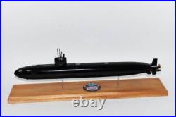 USS Tucson SSN-770 (Black Hull) Submarine Model, US Navy, Scale Model, Mahogany