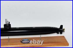 USS Tucson SSN-770 (Black Hull) Submarine Model, US Navy, Scale Model, Mahogany