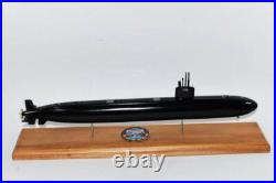 USS Tucson SSN-770 (Black Hull) Submarine Model, US Navy, Scale Model, Mahogany
