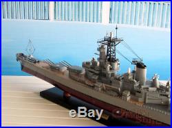 USS WISCONSIN (BB-64) Iowa Class Handcrafted War Ship Display Model 39 NEW