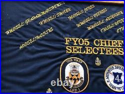 USS Wasp LHD-1 Squadron 4 FY05 Chief Selectees Plaque Old School New Sting