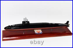 USS Woodrow Wilson SSBN-624 Submarine Model, US Navy, Scale Model, Mahogany