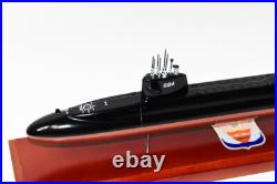 USS Woodrow Wilson SSBN-624 Submarine Model, US Navy, Scale Model, Mahogany