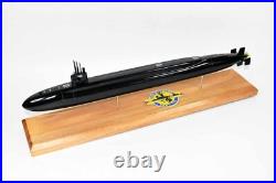 USS Wyoming SSBN-742 Submarine Model (Black Hull), Navy, Scale Model, Mahogany, 20