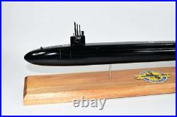 USS Wyoming SSBN-742 Submarine Model (Black Hull), Navy, Scale Model, Mahogany, 20